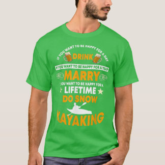 Lättfunny Snö Kayak Design som säger Snö Kayaking T Shirt