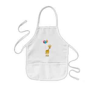 Lättgiraffe med färgstarka ballonger barnförkläde