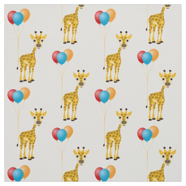 Lättgiraffe med färgstarka ballonger tyg (Provkarta)