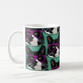 Lättglasögon Tuxedo Cat Mönster Epic-design Kaffemugg