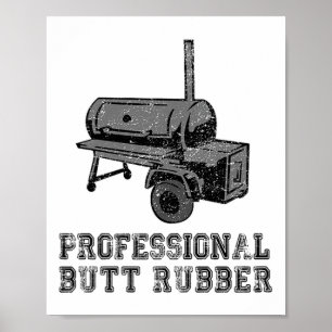Lättgrillning, Bbq, Smoker, Professionell Butt Ru Poster
