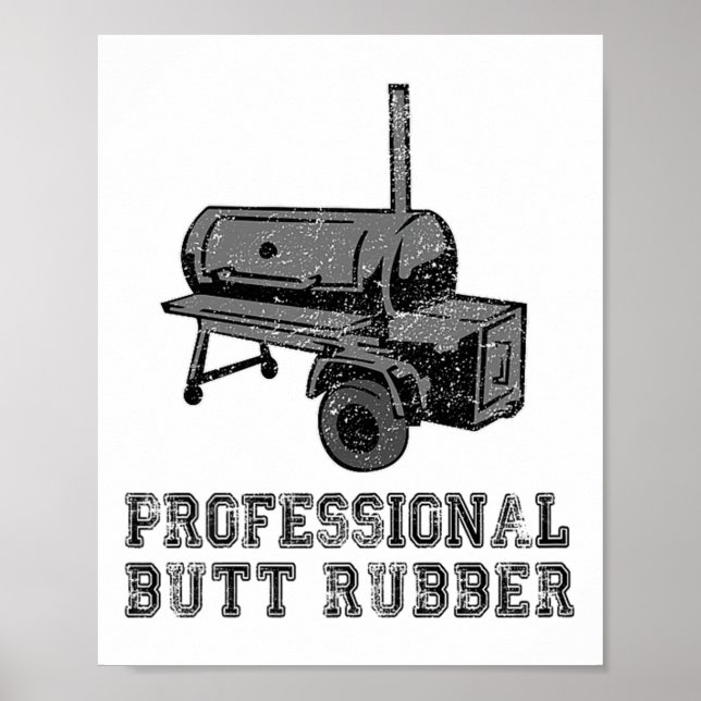 Lättgrillning, Bbq, Smoker, Professionell Butt Ru Poster (Framsidan)