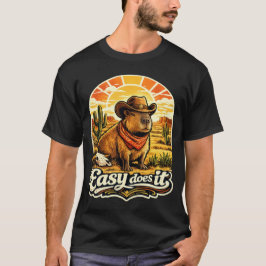 Lätthetens Kavalkad Cowboy Capybara Öken T Shirt