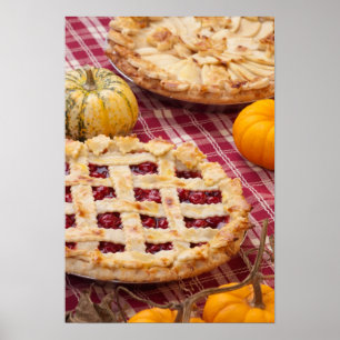 Lattice Cherry Paj och Apple Paj Poster
