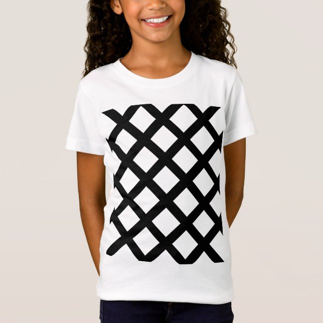 Lattice Child's T-Shirt (Cream & Black) (Framsida)