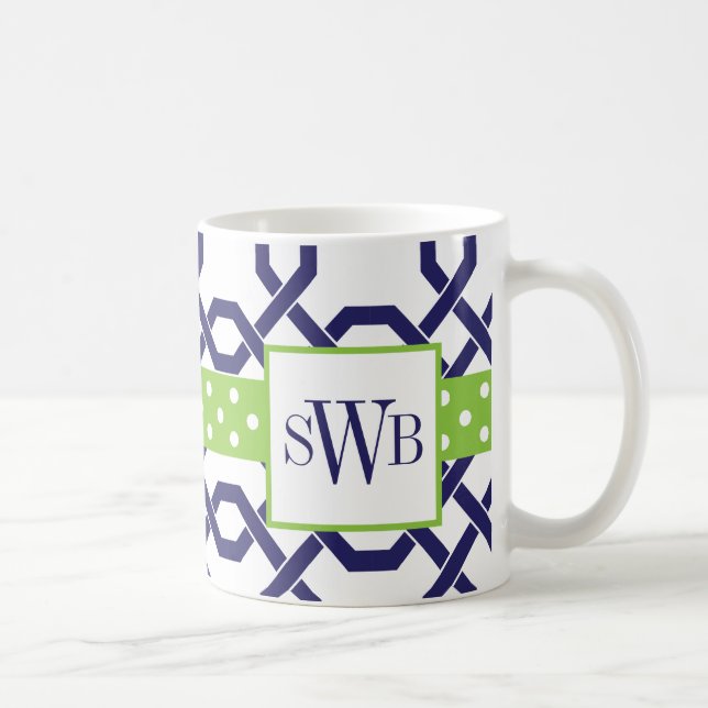 Lattice & Grosgrain Monogrammed Mugg (Höger)