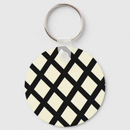 Lattice Keychain (Cream & Black) Nyckelring