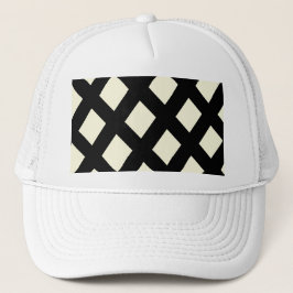 Lattice Trucker Hat (Cream & Black) Keps