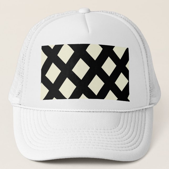 Lattice Trucker Hat (Cream & Black) Keps (Framsida)
