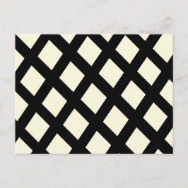 Lattice-vykort (Cream & Black) Helg Vykort