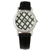 Lattice Watch (Cream & Black)