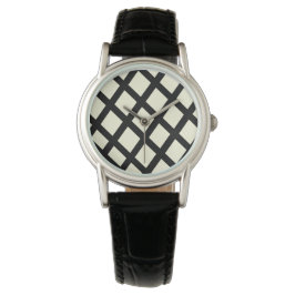 Lattice Watch (Cream & Black) Armbandsur