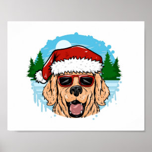 Lattillustration för Labrador Retriever jultomten Poster