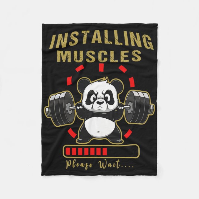 Lättinstallerad muskelpanda Viktad lyftbarb Fleecefilt (Framsidan)