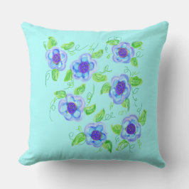 Lättkalk och Lila Pillow Utomhuskudde