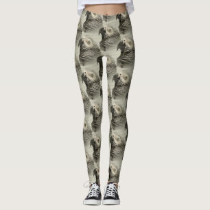 LättKongo Afrikas Grått Parrot Leggings