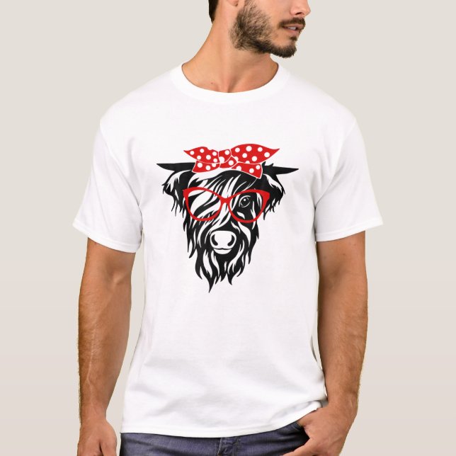 Lättlandskädda med Bandana och glas T Shirt (Framsida)