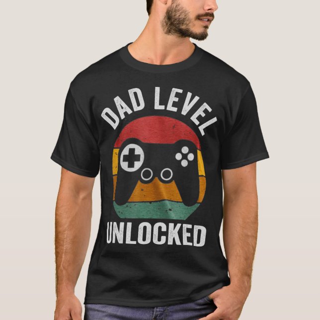 Lättlåst Pappa-nivå för ny pappa T Shirt (Framsida)