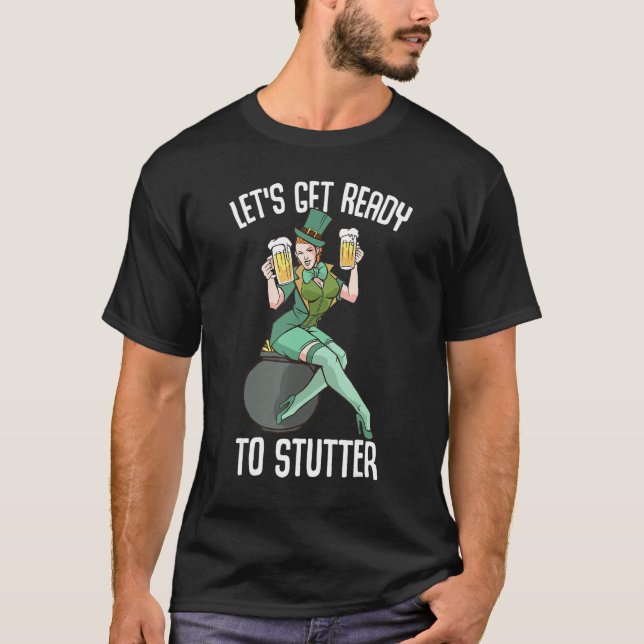 Lättlästa tillbehör till St patrick's day T Shirt (Framsida)