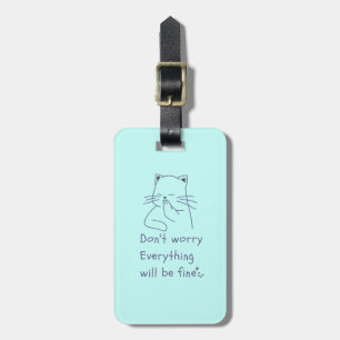 Lättleende cat Luggage Tag Bagagebricka