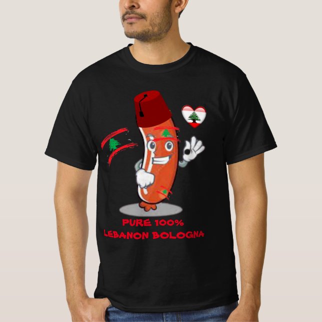 Lättlibanesisk nuny Humor Libanon Bologna T Shirt (Framsida)