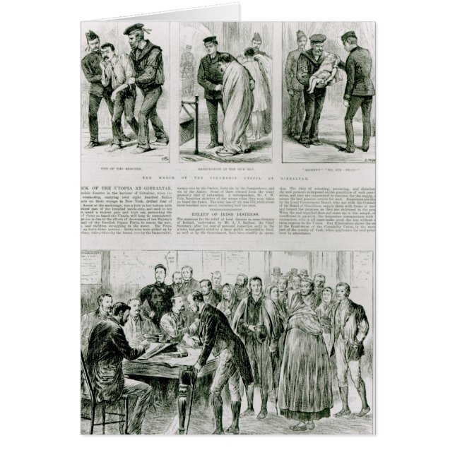 Lättnad av irländskt nödläge hälsningskort (Framsidan)