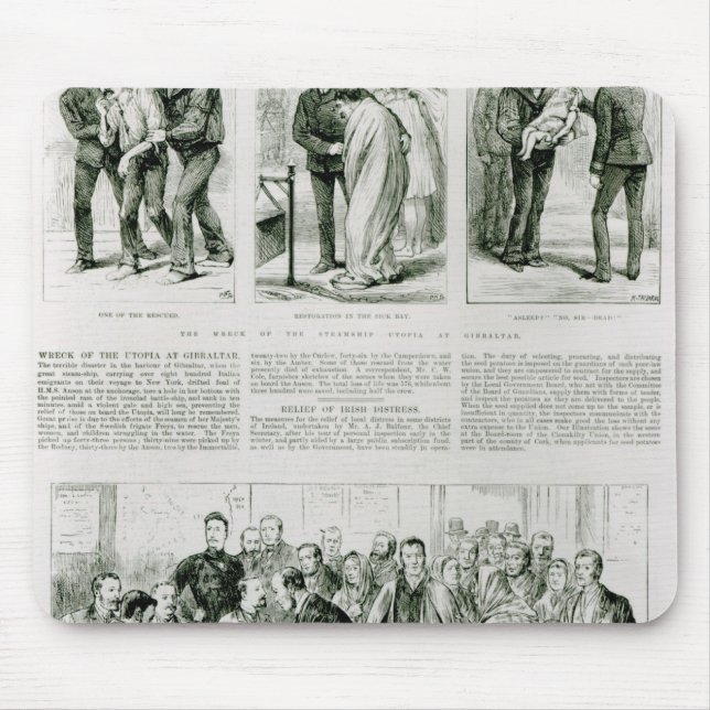 Lättnad av irländskt nödläge musmatta (Framsidan)