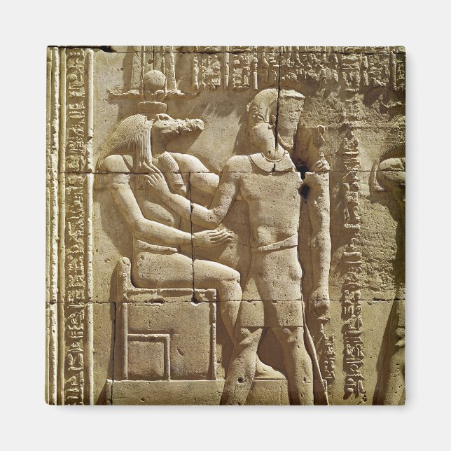 Lättnad av Sobek och Ptolemy VI Philometor Magnet (Framsidan)