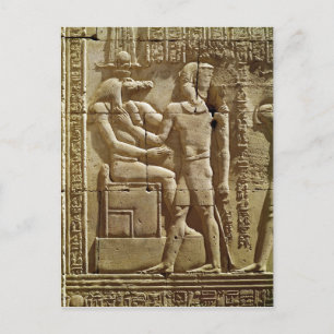 Lättnad av Sobek och Ptolemy VI Philometor Vykort