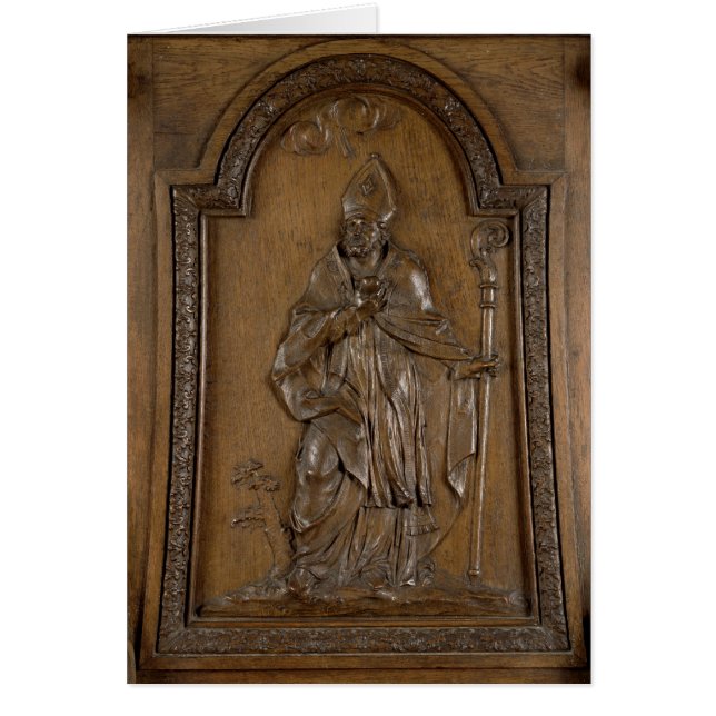 Lättnad som visar biskopen för St. Medard Hälsningskort (Framsidan)