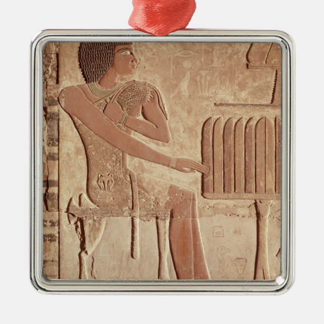 Lättnad som visar den placerade avliden julgransprydnad metall (Framsidan)