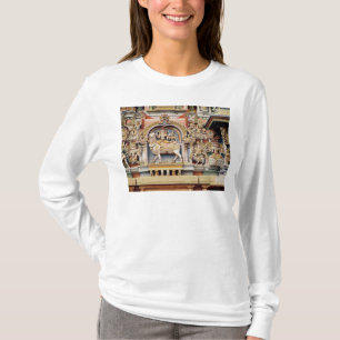 Lättnad som visar den Shiva och Parvati ridningen T-shirt