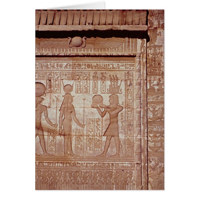 Lättnad som visar en pharaoh hälsningskort (Framsidan)