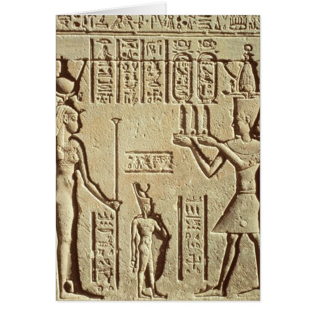Lättnad som visar en pharaoh hälsningskort (Framsidan)