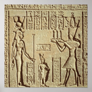 Lättnad som visar en pharaoh poster