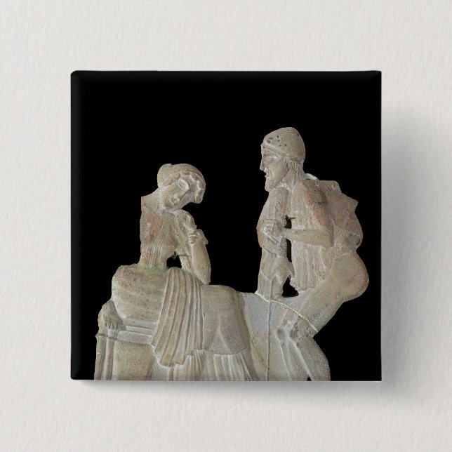 Lättnad som visar Odysseus och penelopen Knapp (Framsida)