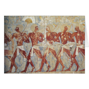 Lättnad som visar paraden i heder av Hathor Hälsningskort