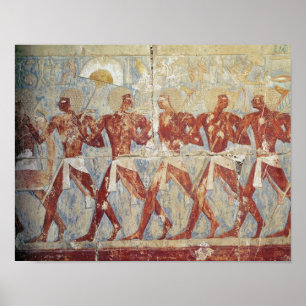 Lättnad som visar paraden i heder av Hathor Poster