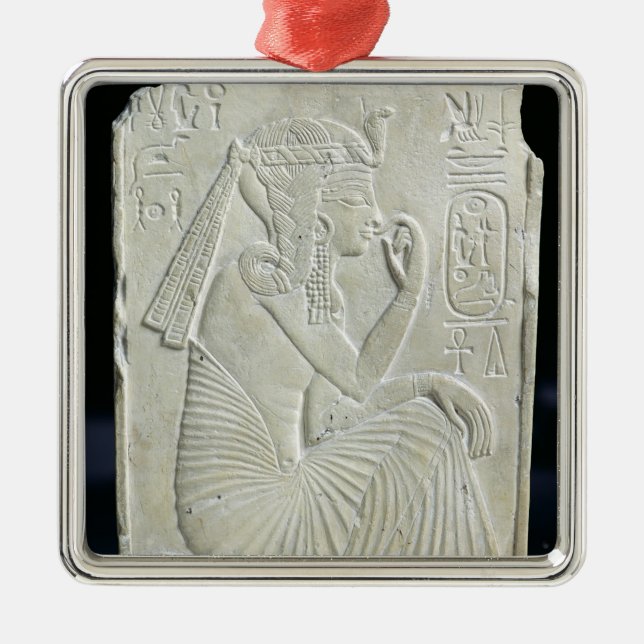 Lättnad som visar Ramesses II som ett barn Julgransprydnad Metall (Framsidan)