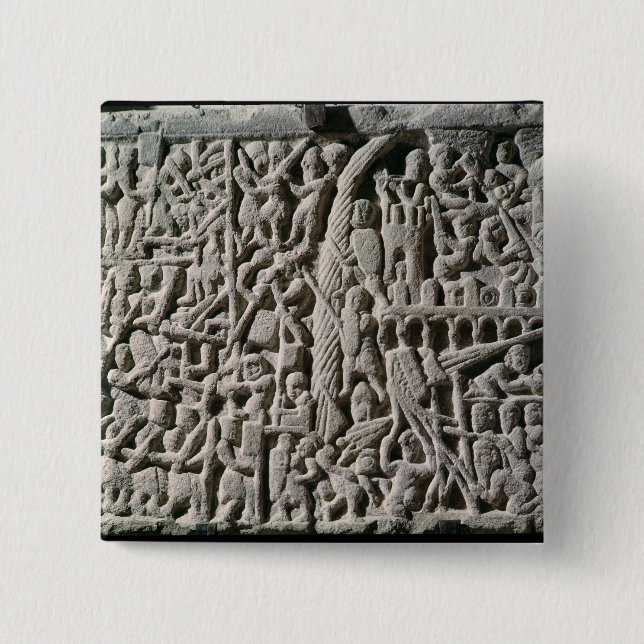 Lättnad som visar siegen av Carcassonne Knapp (Framsida)