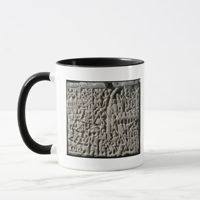 Lättnad som visar siegen av Carcassonne Mugg (Vänster)