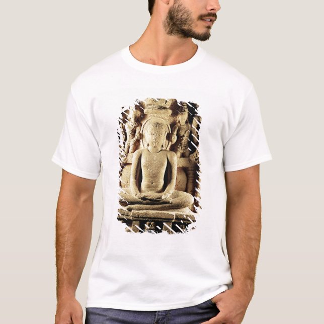 Lättnad som visar Tirthankara Mahavira Tröja (Framsida)