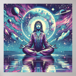 Lättnader i meditationsrymden och eftertanke poster