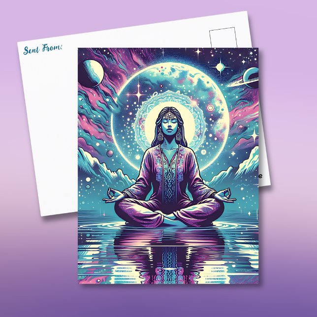 Lättnader i meditationsrymden och eftertanke vykort (Skapare uppladdad)