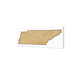 Lättnadskarta av Tennessee Canvastryck