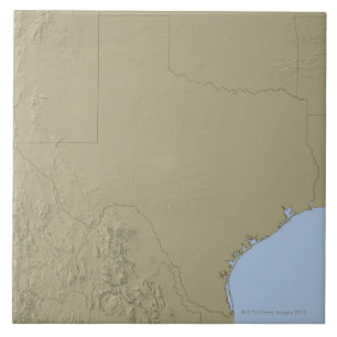 Lättnadskarta av Texas 2 Kakelplatta