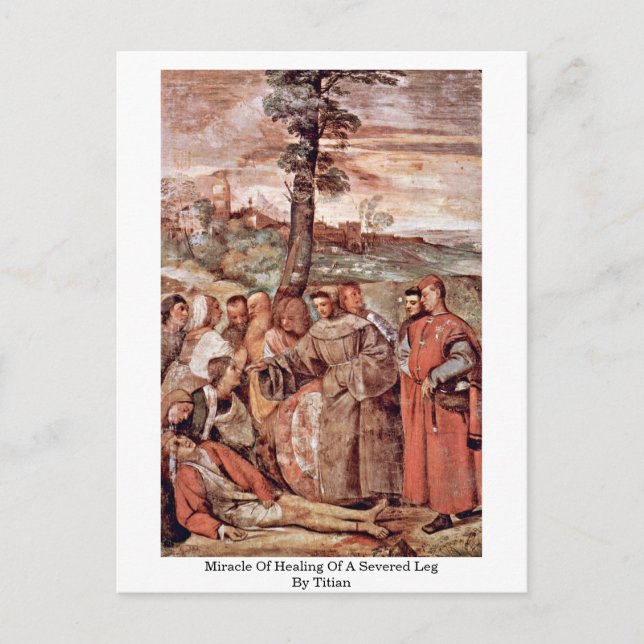 Lättning av ett tungt blad med titian vykort (Framsida)