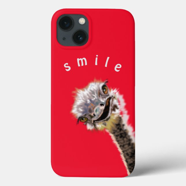 Lättnoj iphone case Lycklig Ostrich - sjömil (Baksida)