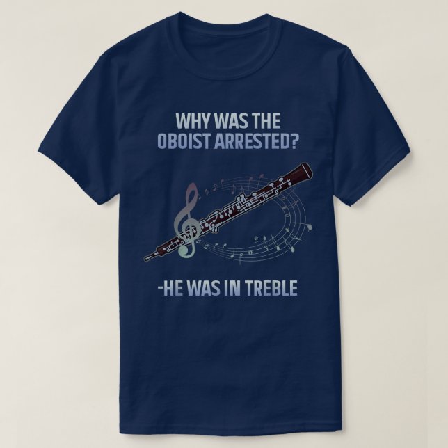 Lättnoj Oboist Music Orchestra Sarcastic Oboe Play T Shirt (Design framsida)