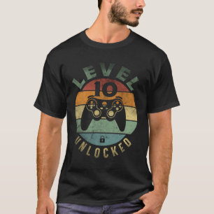 Lättolåst 10-tums bildspel 10:e födelsedagen t shirt